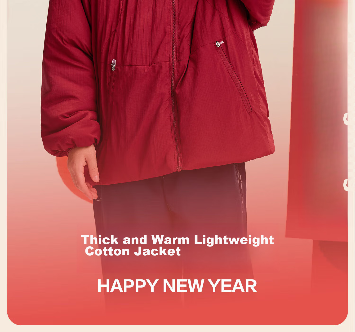 Zuo Xi Boys Red Cotton Jacket 2025 New Children's Snowy Cotton Padded Coat New Year Style Red 170 3